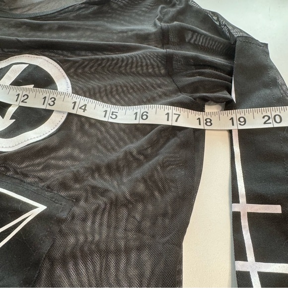 Dolls Kill x Marilyn Manson Mesh Top with Graphic Patches - Picture 7 of 8